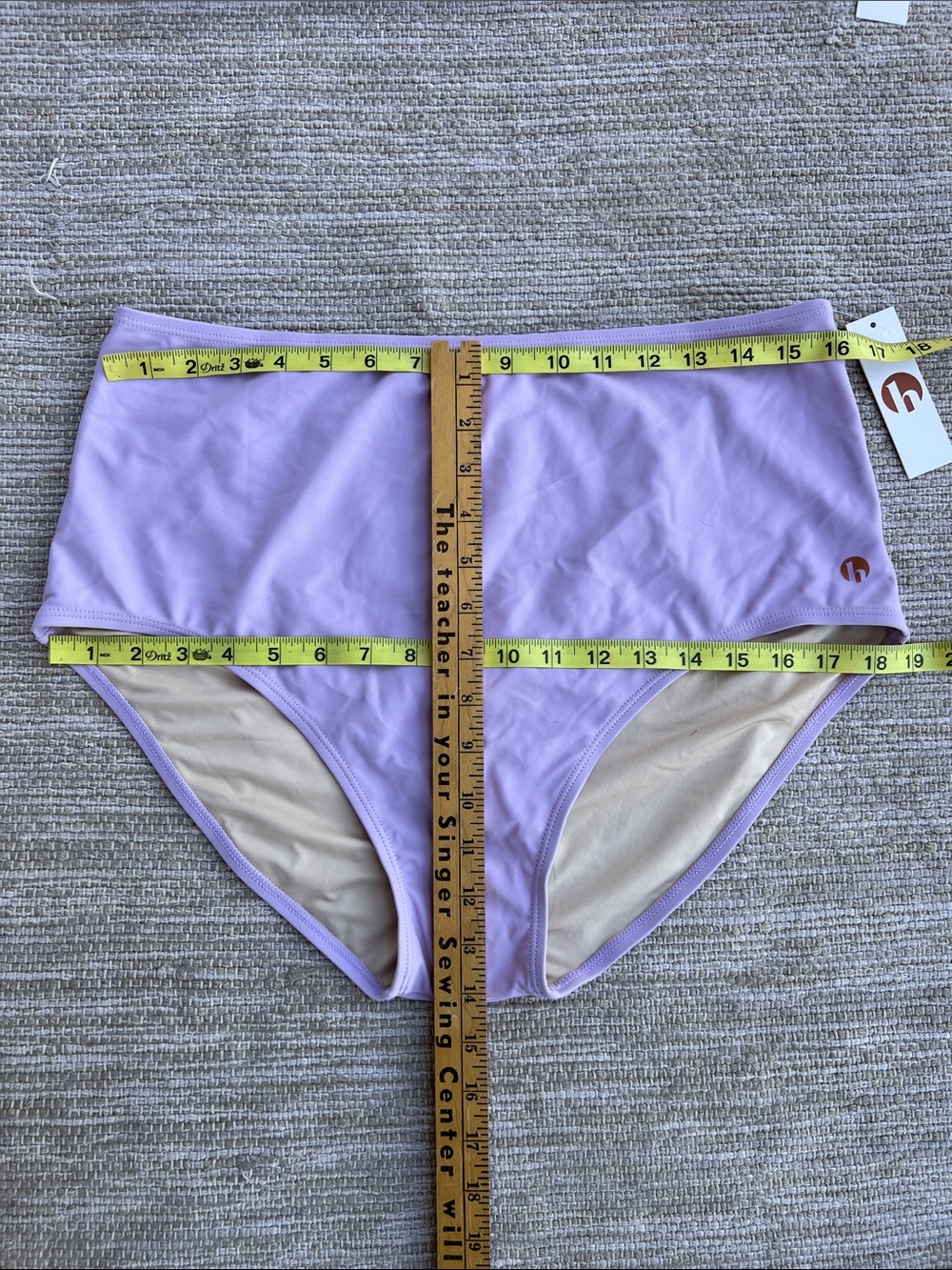 Honey Mark Deep Lavender Swim Set Basil Wrap Top & bottom size XL - Picture 4 of 9